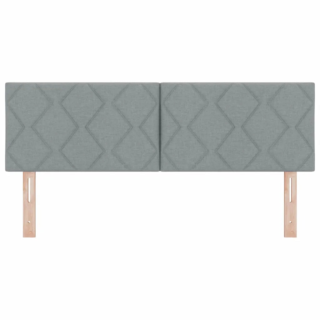 Testiera | Testata LED Grigio chiaro 160 cm Tessuto