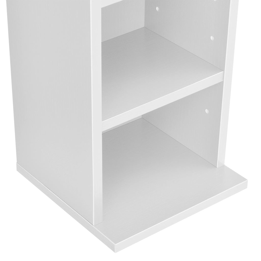 Scaffale a Colonna Tynset con 12 Scomparti per CD DVD 175x20x20 cm Bianco [en.casa]
