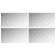Gradini per Scale 4 pz | Tappetini per scale autoadesivi Argento 90 x 50 cm Alluminio