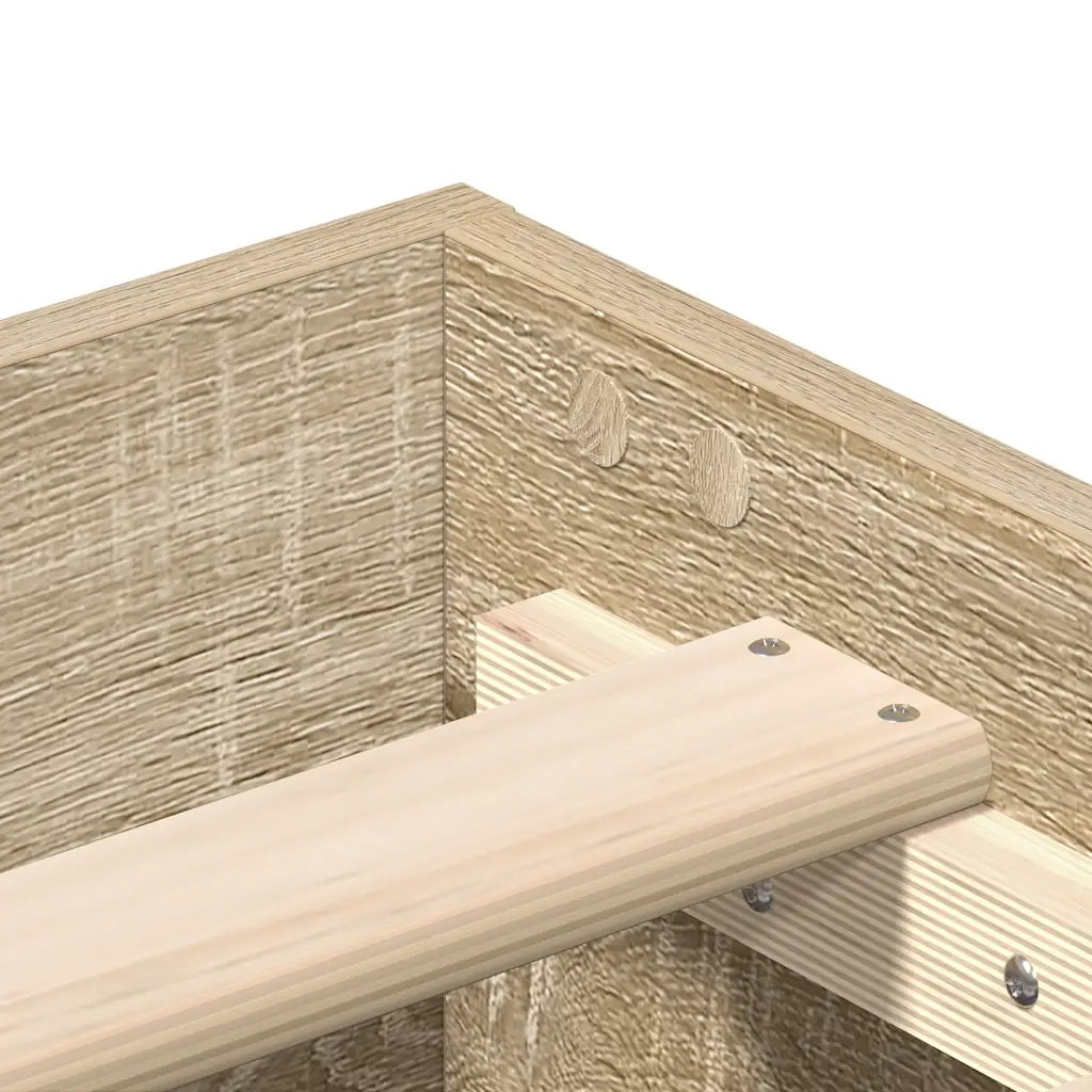 Giroletto senza Materasso-Struttura Letto Rovere Sonoma 100x200cm in Truciolato 416616