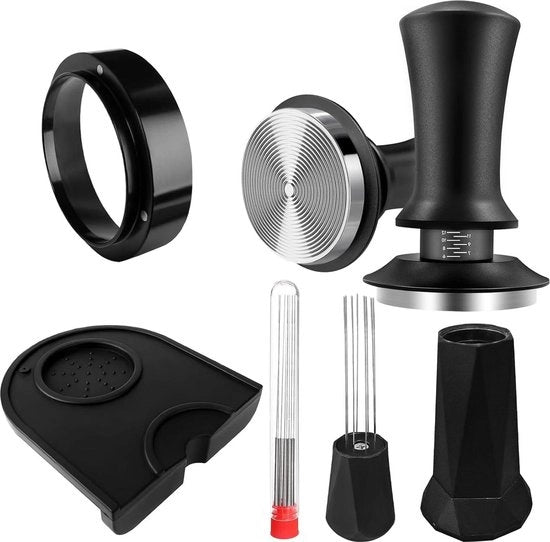 Impastatore - 5 accessori per impastare caffè inclusi impastatore - 51 mm aghi - set di aghi di ricambio - set di dosatori - 51 mm impastatore per caffè - per baristi principianti e esperti