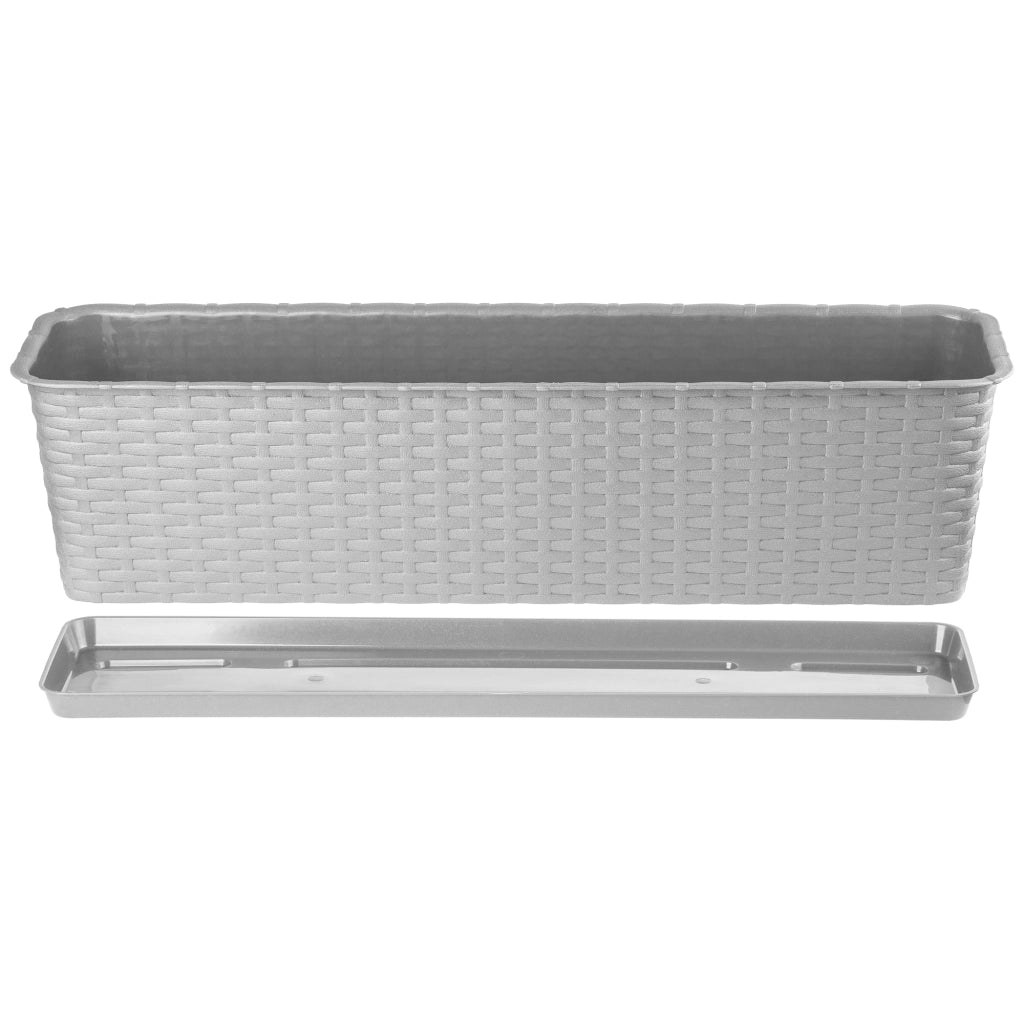 KADAX Fioriera da balcone con supporto per fiori e balaustra, 60 cm
