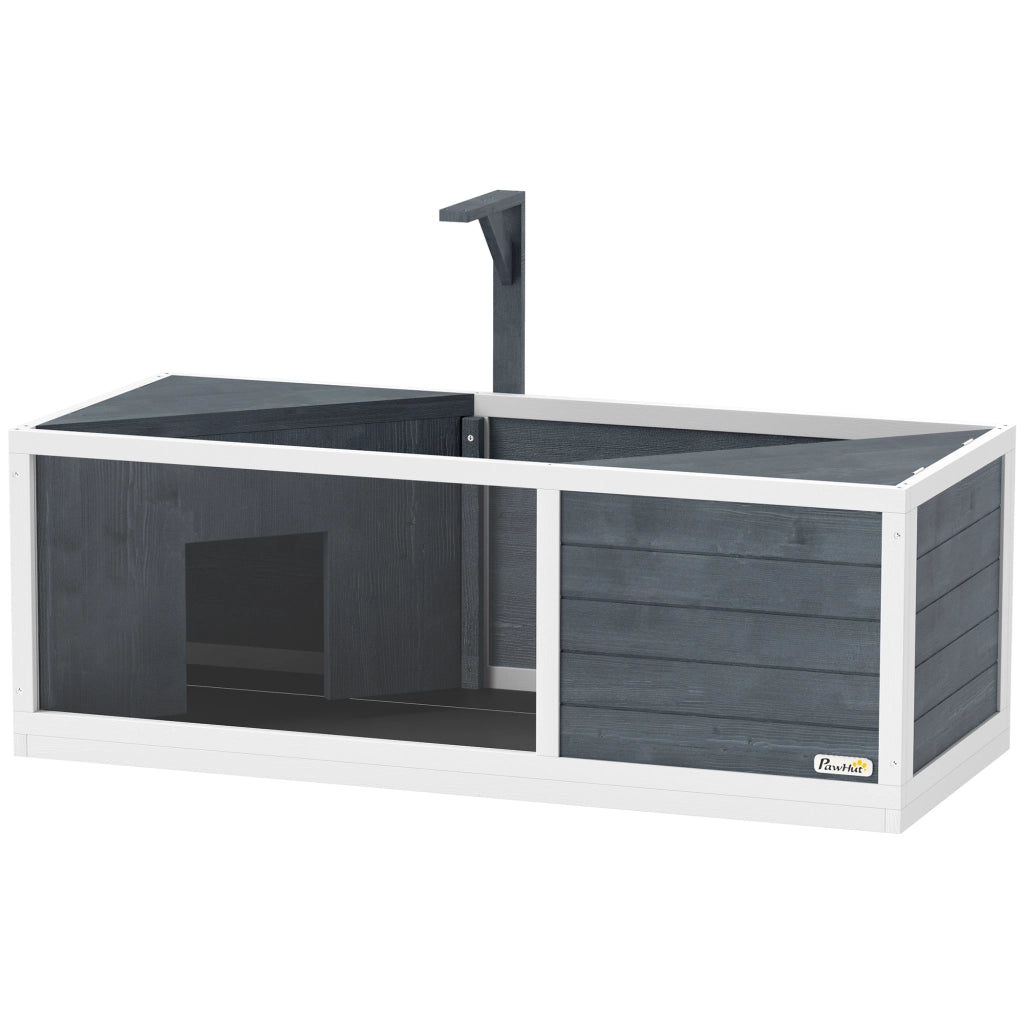 Casetta per Tartarughe con Apertura Superiore ¨C Minimal ¨C Grigio 120x50x40 cm