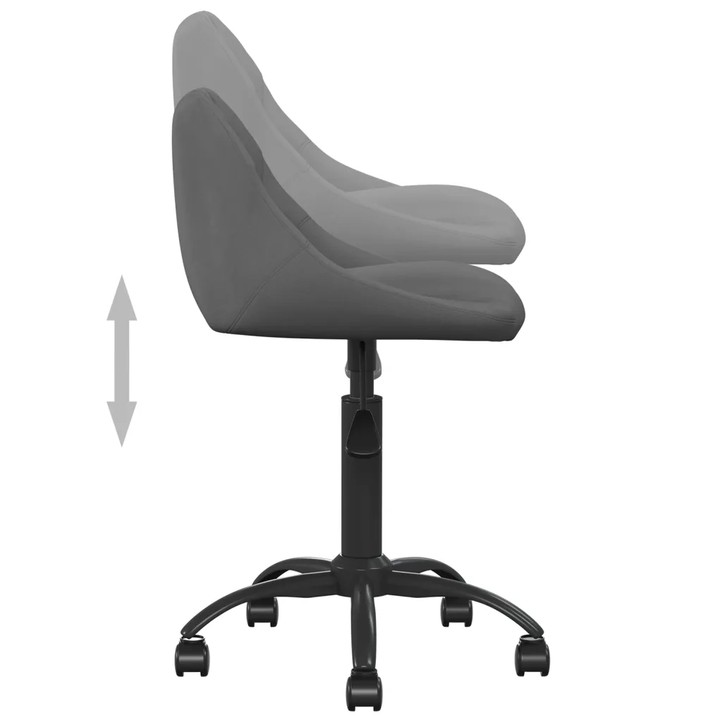 Sedia da Pranzo Grigio Scuro in Velluto 335361