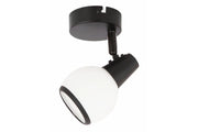 Applique da parete nera con vetro Loris 1xE14 40W Reality