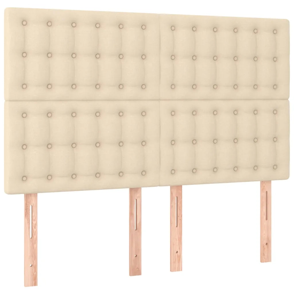 Testiera | Testata Crema 144x5x118/128 cm Tessuto