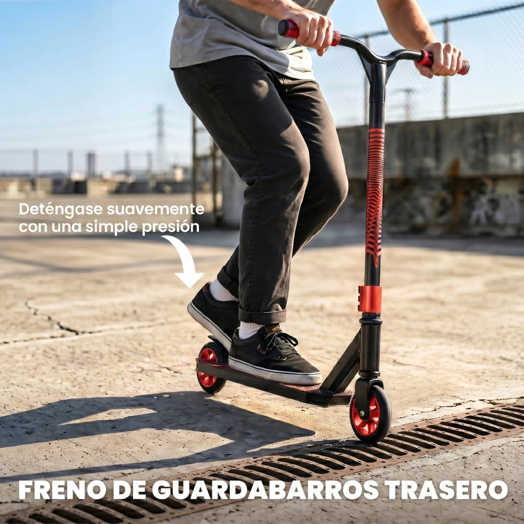 Patinete Freestyle Scooter Acrobatico ¨C zephmum ¨C Rosso con Ruote 120 mm e Giro 360¡ã