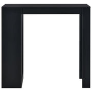 Tavolo da Bar con Ripiano Nero 110x50x103 cm 280212