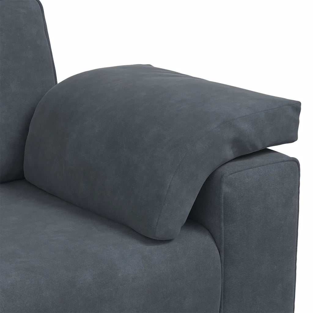 vidaXL Divano Divanetto Grigio Scuro 140 cm in Velluto