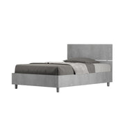 Letto 1 piazza e mezza 120x200 cm testata dritta Demas - Senza rete,Grigio