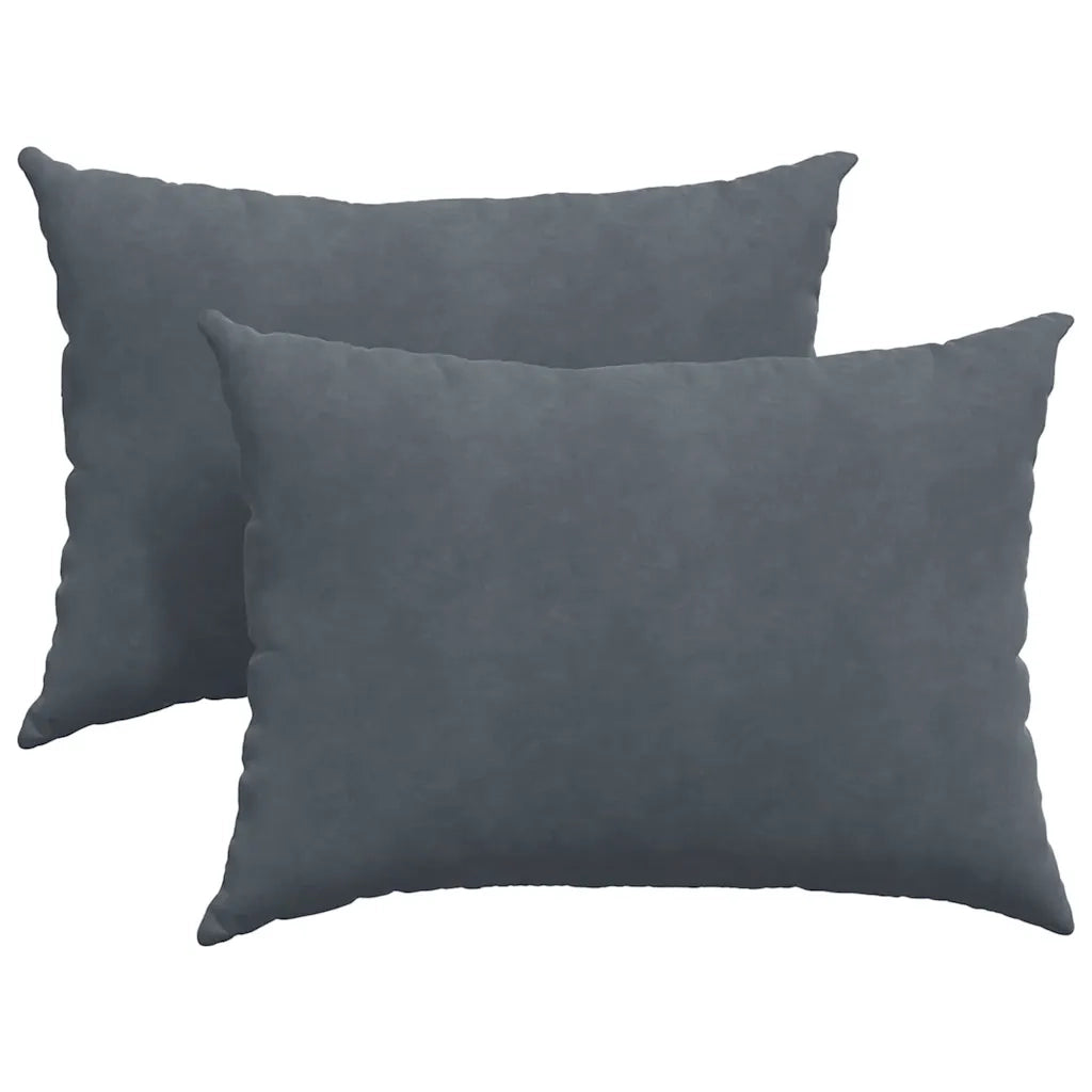 Cuscini da Divano 2 pz-Set di 2 Cuscini per Sofa Grigio scuro 70 x 50 cm 365186