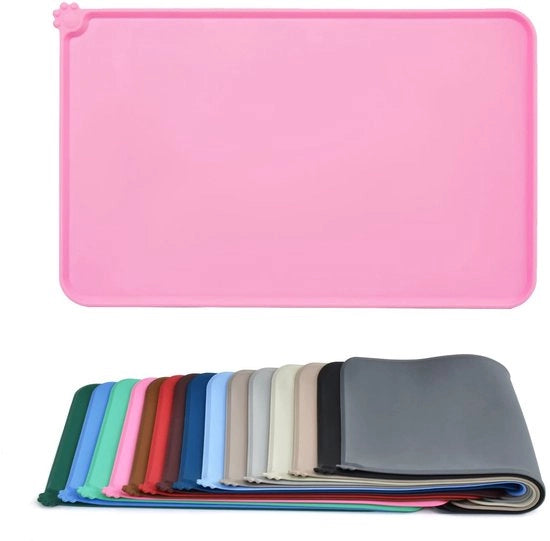 Piatto per Cani e Gatti - Acqua e Olio - Antiscivolo - Silicone - Dimensioni 47 x 29 cm - Facile da Pulire - Materiale per Cibo