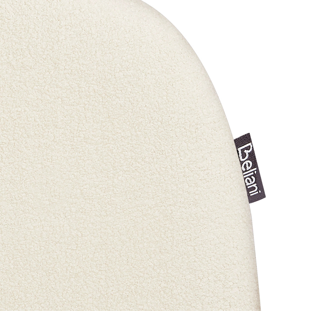 Struttura letto a doghe Beige Chiaro Poliestere Boucle Tessuto imbottito 160 x 200 cm Design classico tradizionale