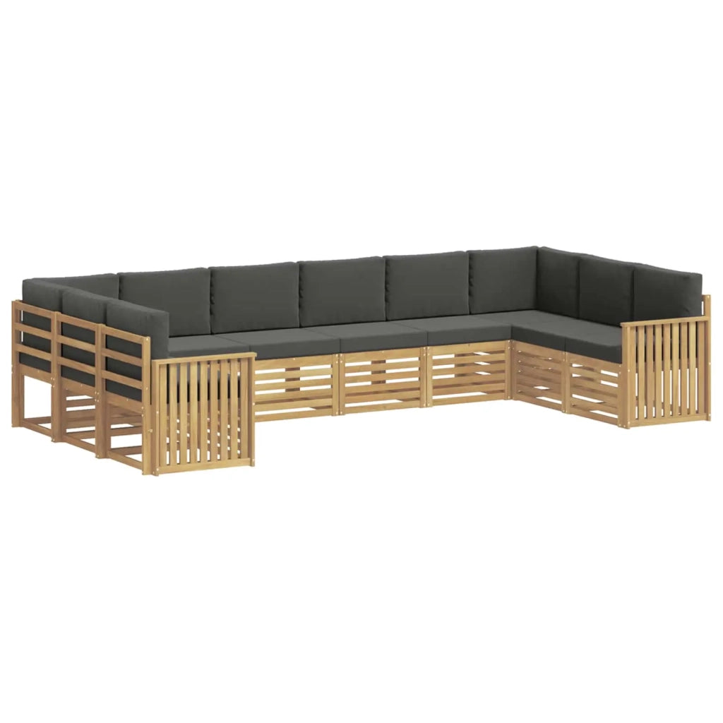 Set di divani da esterno 10 pcs Bianco e Antracite 3392582