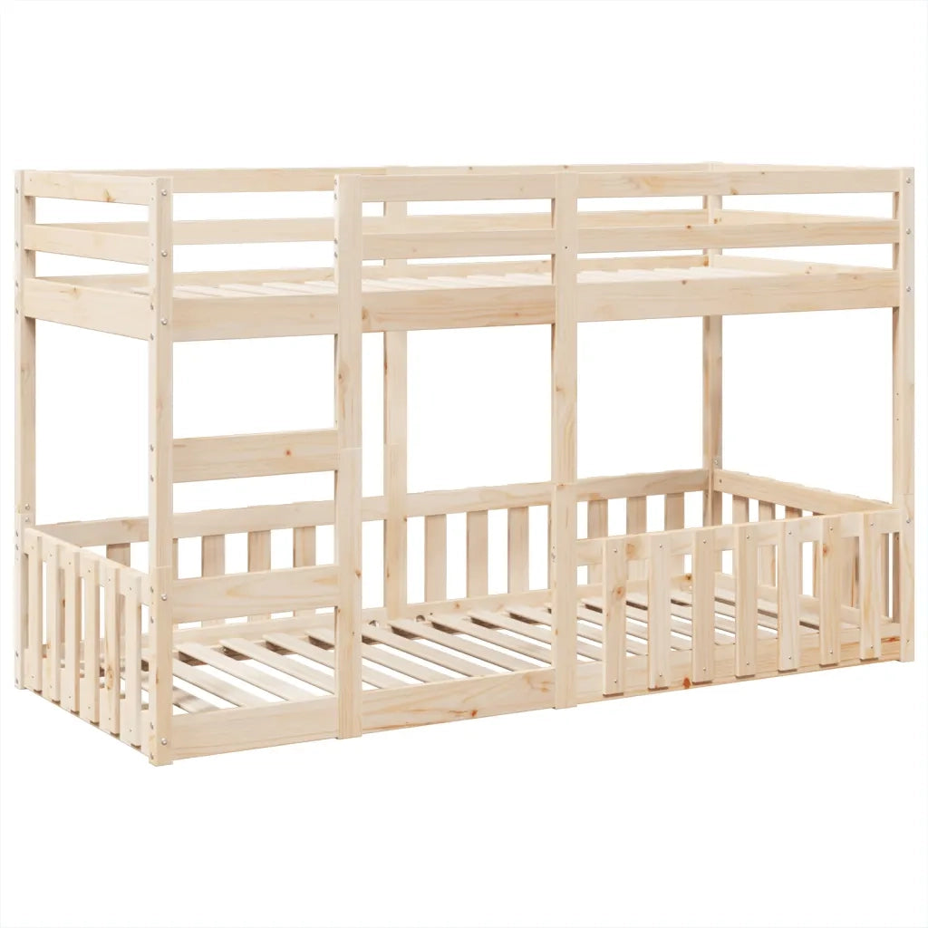 Letto singolo | Letto per adulti | Letto a Castello 80x200 cm in Legno Massello di Pino