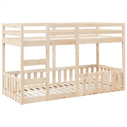 Letto singolo | Letto per adulti | Letto a Castello 80x200 cm in Legno Massello di Pino