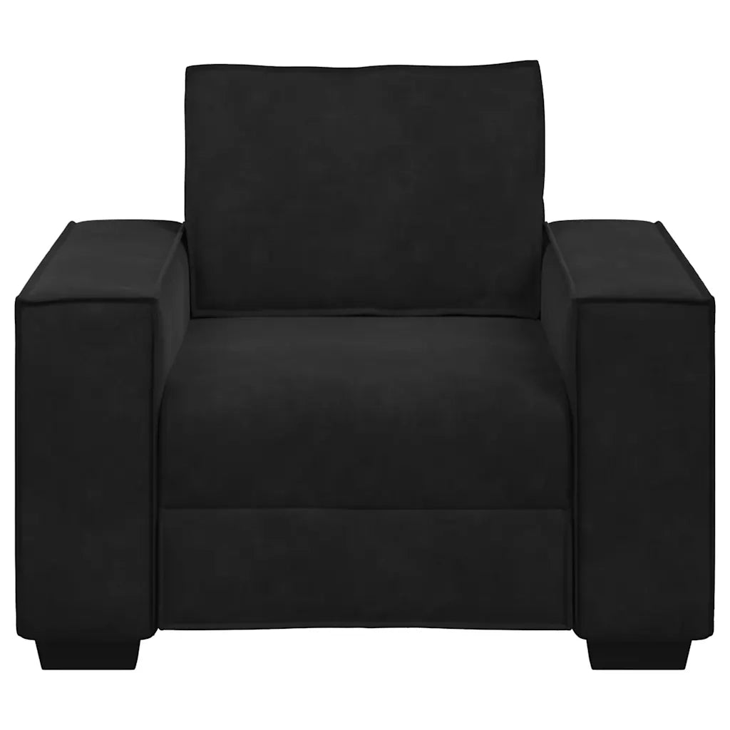 Divano Sedia Nero 100x78x84 cm Velluto 4105005