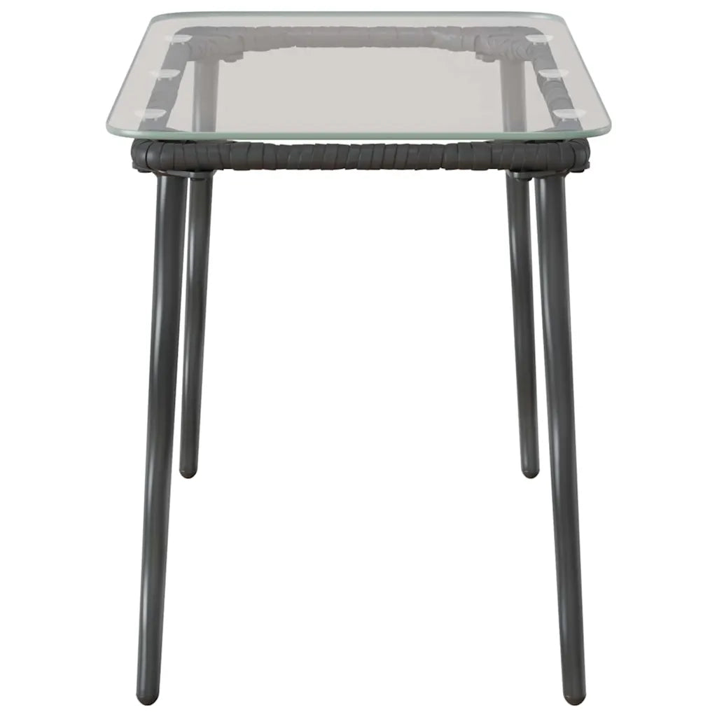Tavolo da Giardino Nero 80 x 40 x 45 cm polyrattan 42010364