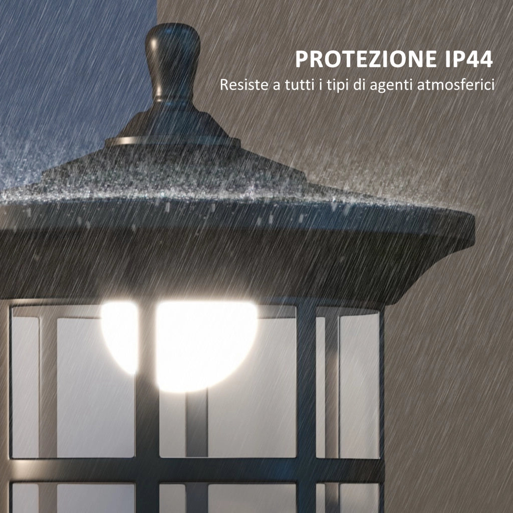 Lampione Solare da Giardino ¨C Minimal ¨C Nero 184cm IP44 LED