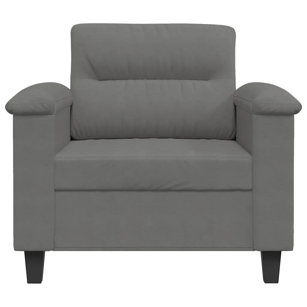 Poltrona Grigio Scuro 60 cm in Tessuto Microfibra 359551