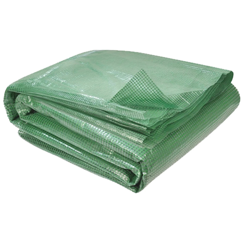 IDMarket - Telone di ricambio per serra da giardino a tunnel da 12 m², 4 x 3 x 2 m, anti-UV, con porta e finestre, modello ZEBRA verde