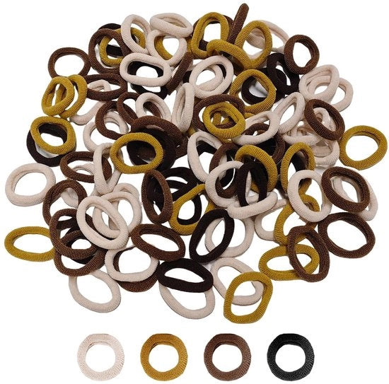 Accessori capelli - 200 pezzi - Capelli elastici - Accessori capelli per ragazze - Design bob - Materiale morbido - 2 cm di diametro