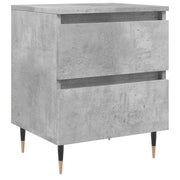 Comodino | Armadio da Notte | Mobiletto da notte Grigio Cemento 40x35x50 cm in Legno Multistrato