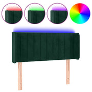 Testiera | Testata a LED Verde Scuro 83x16x78/88 cm in Velluto