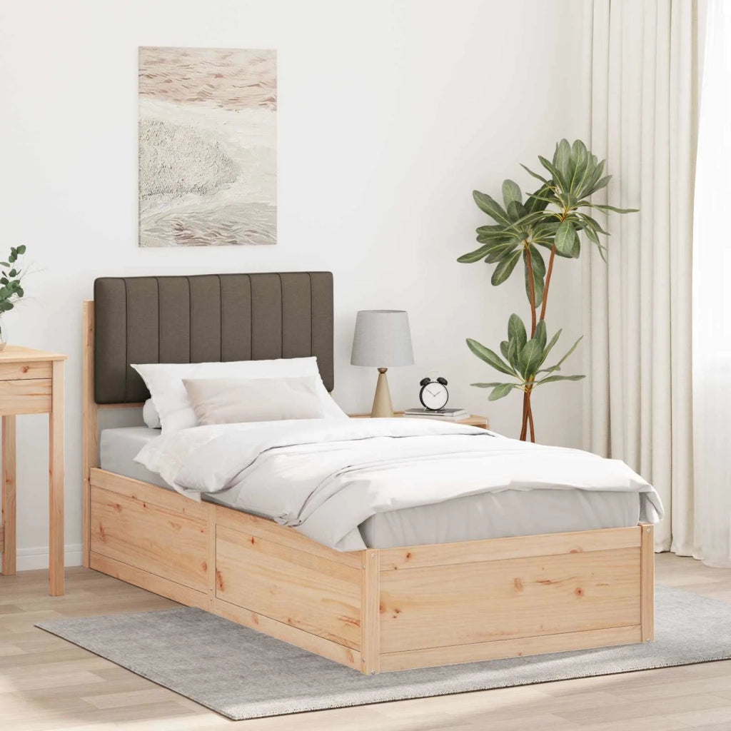 Letto con Testiera Rivestita-Struttura Letto con Testiera Talpa 90 x 200 cm Pino massello 443809