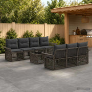 Set Divano da Giardino 8 pz Grigio polyrattan 3434768