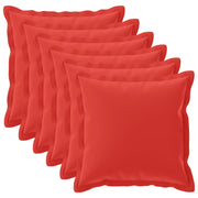 Federa 6 pcs HOUTEN Rosso 60 x 60 cm Poliestere 920818