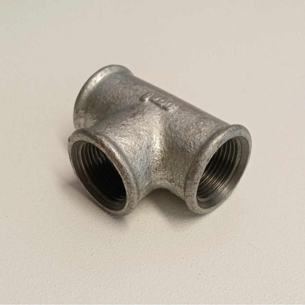 Raccordo fff 3/4'' tee t ghisa zincata malleabile raccordo di connessione a 3 vie