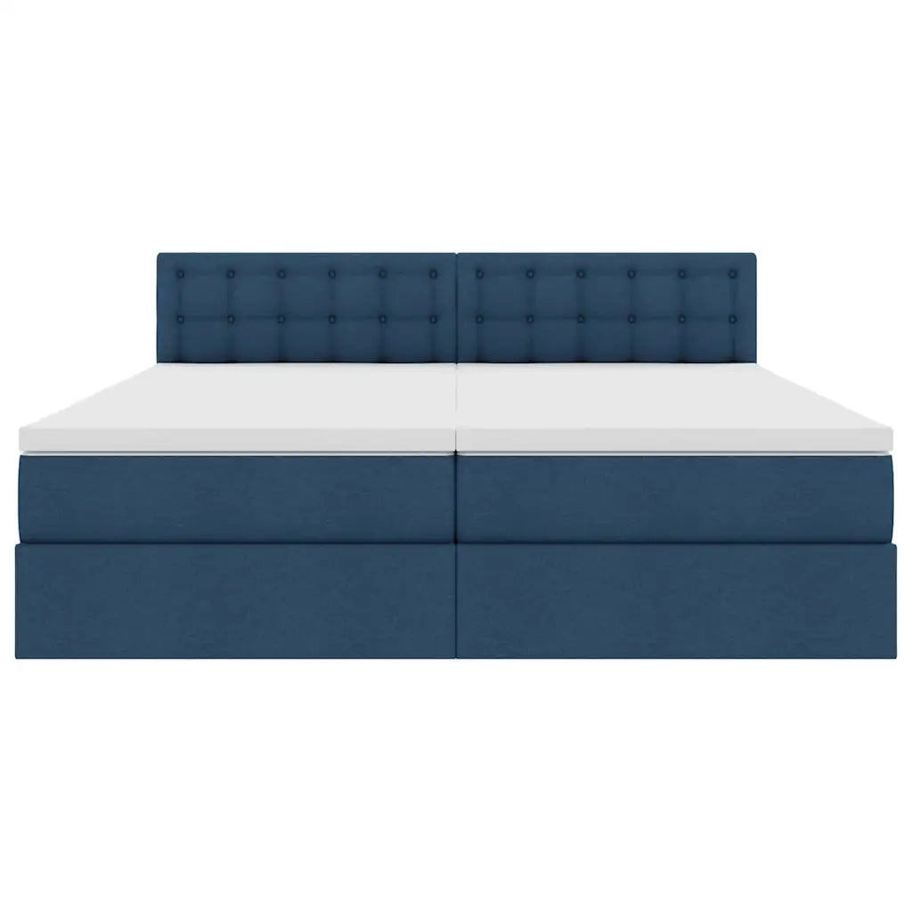 Letto con Contenitore Blu 200 x 200 cm Pelle Sintetica 3370960
