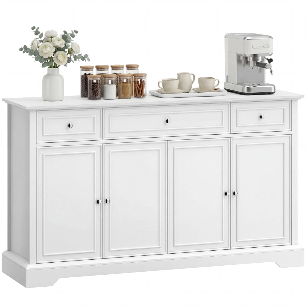 Cassettiera con 3 cassetti e 4 ante ¨C Minimal ¨C Bianco