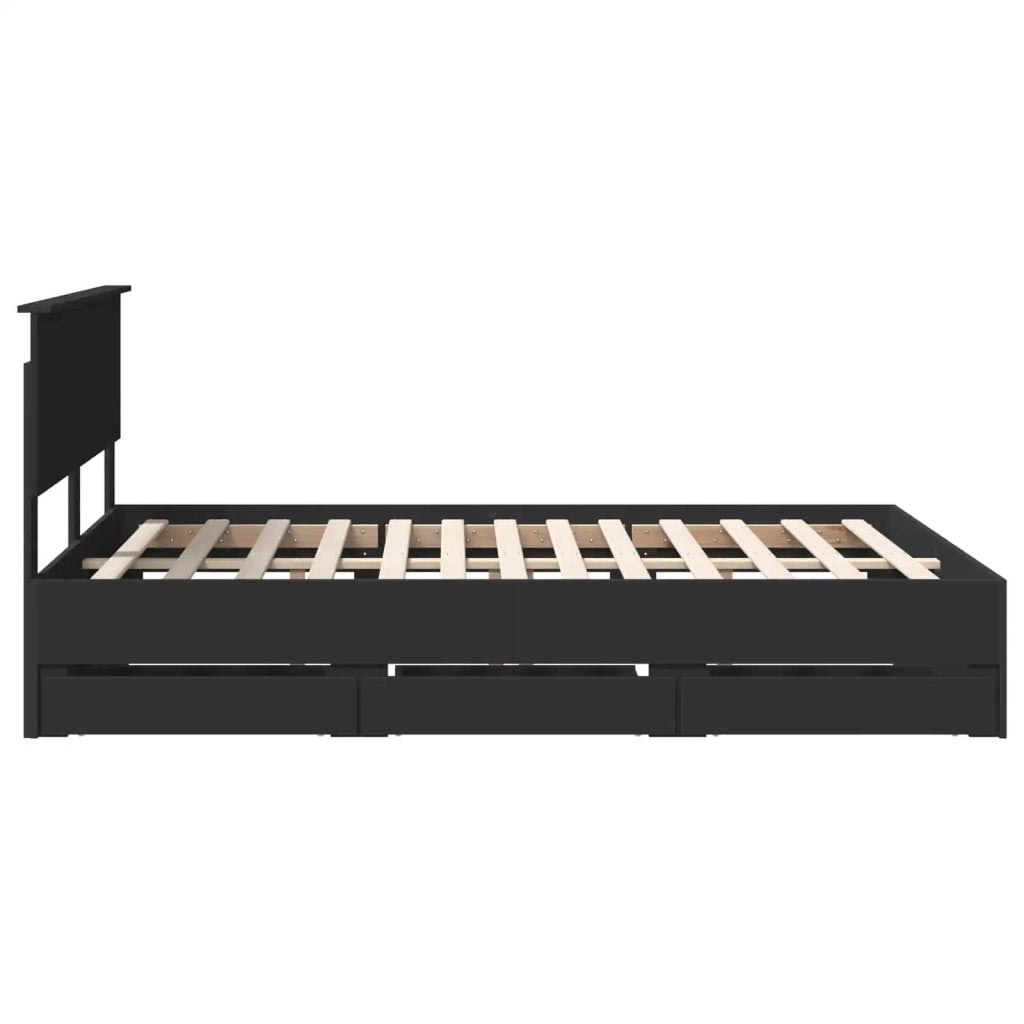 Struttura del letto Nero 140 x 200 cm Legno Ingegnerizzato 3410701