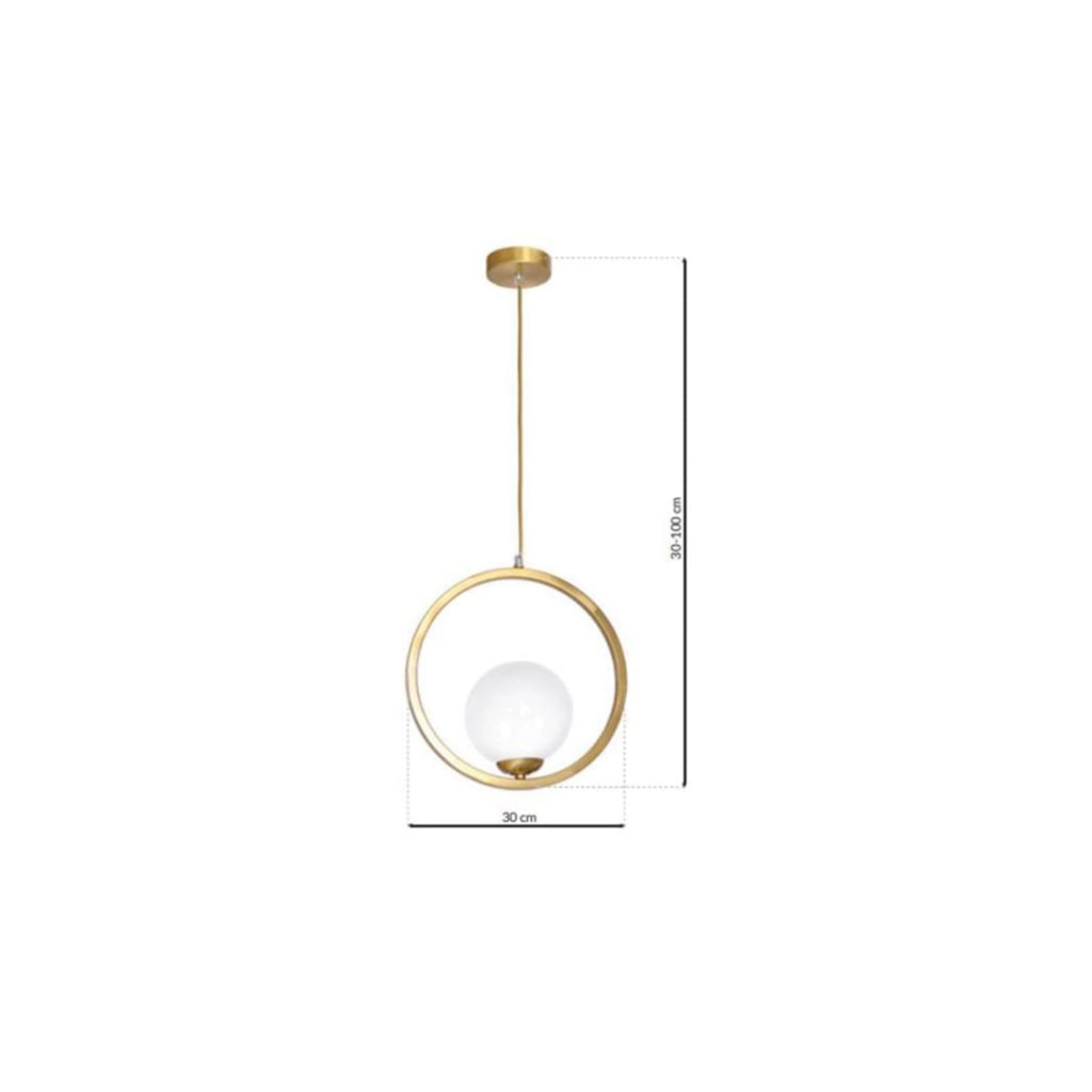 Lampada a sospensione Vienna oro/bianco E14 40W Milagro