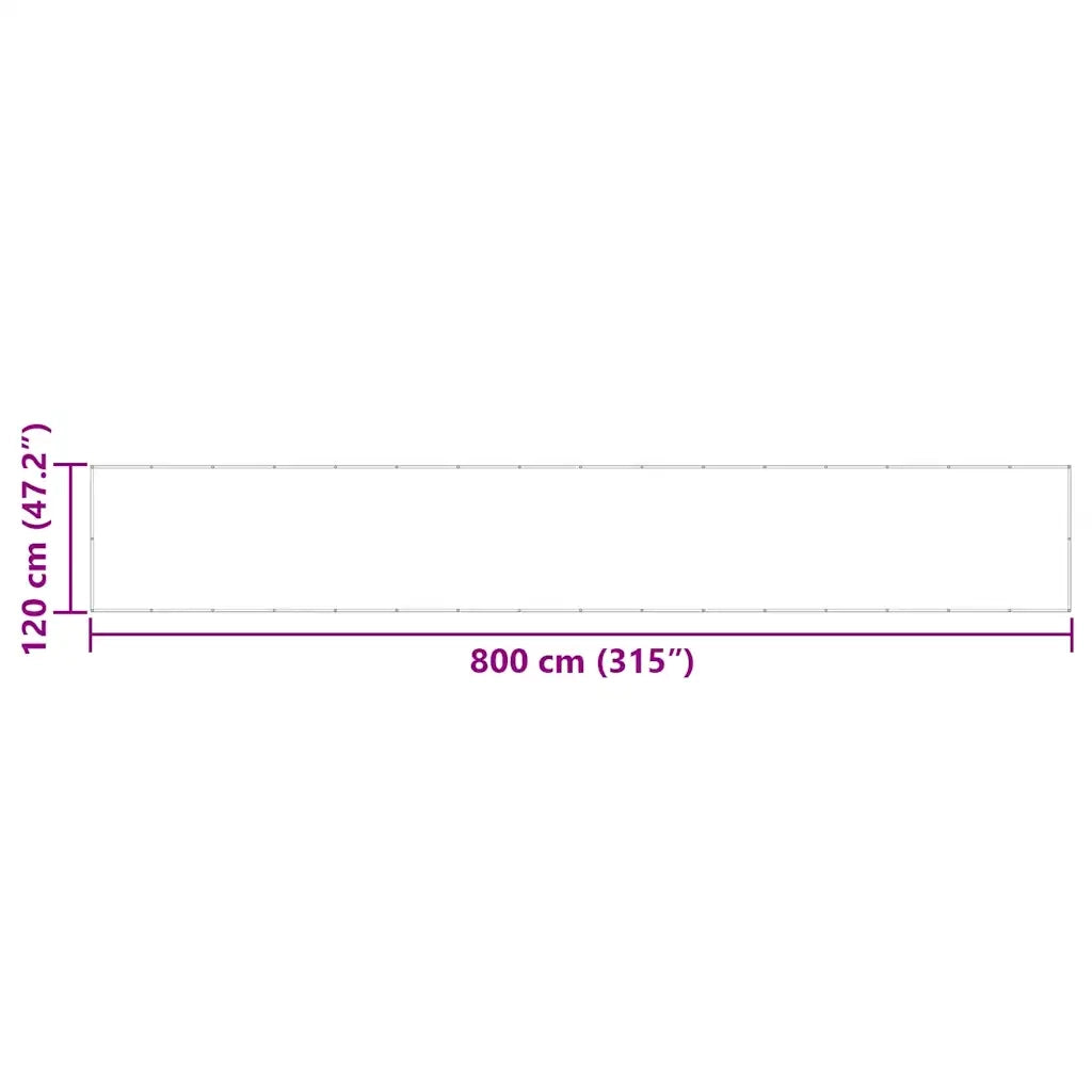 Paravento per Balcone Striscia Gialla e Bianca 120x800 cm CFW1218171