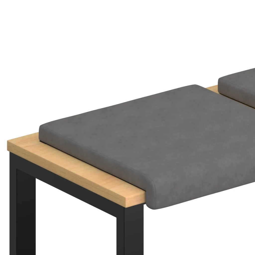 Cuscino per panchina 2 pcs Microfibra Grigio Scuro 42043054