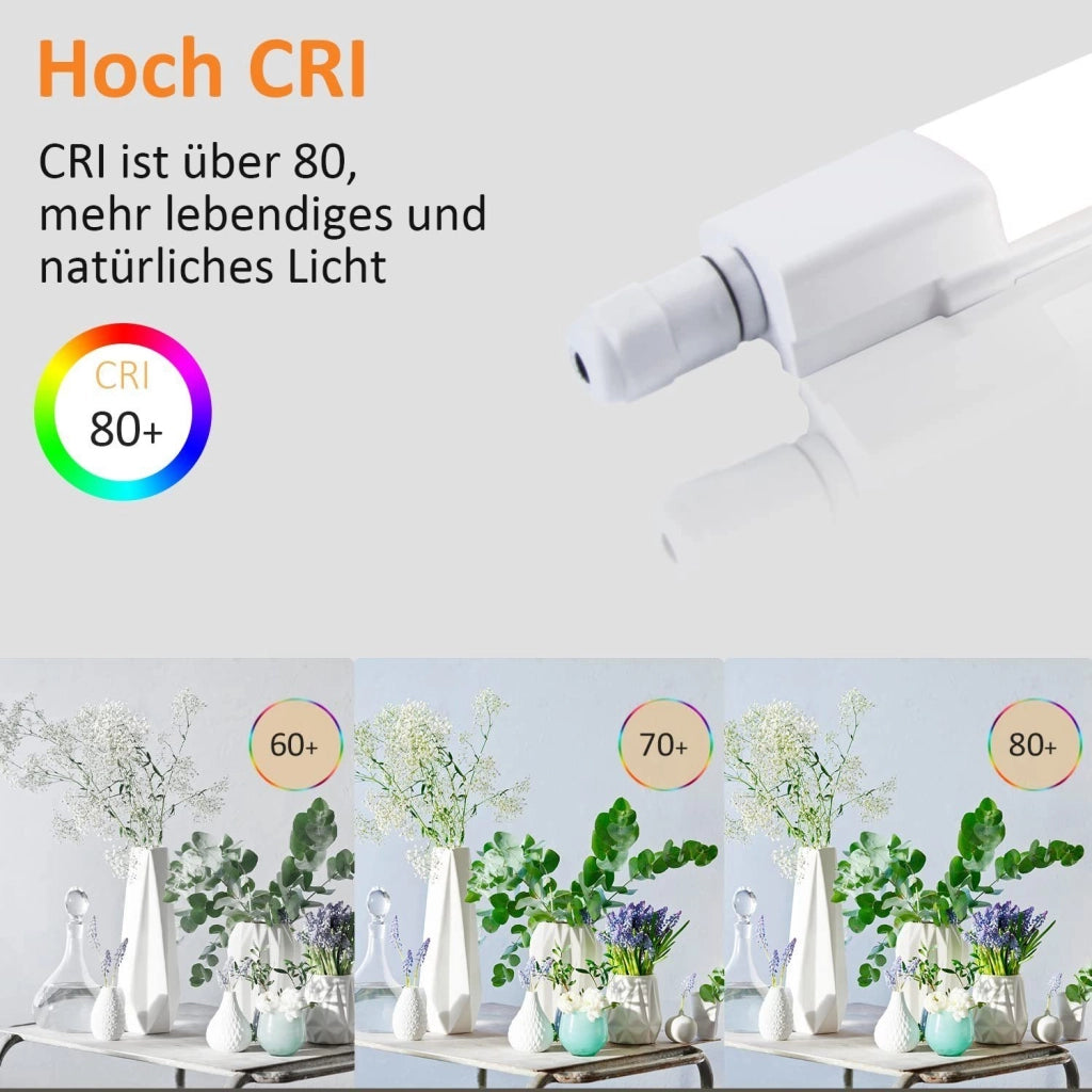 ZMH Lampada da soffitto impermeabile tubo fluorescente 120 cm