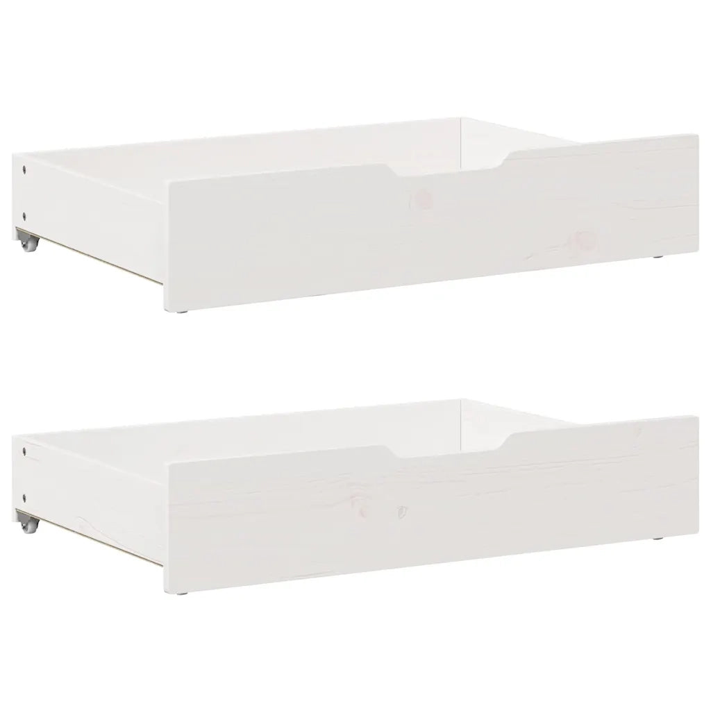 Letto senza Materasso-Struttura Letto Bianco 140x190 cm Legno Massello di Pino 858852