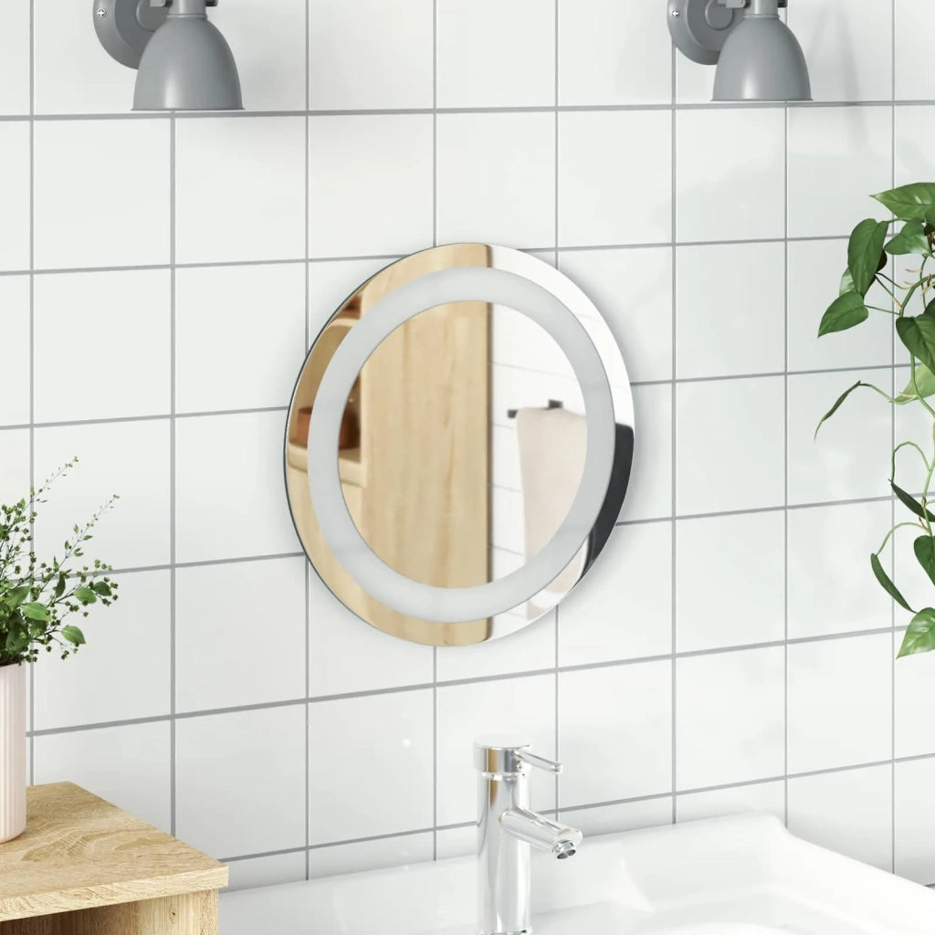 Specchio da bagno LED Trasparente Ø 30 cm vetro temperato 42045844