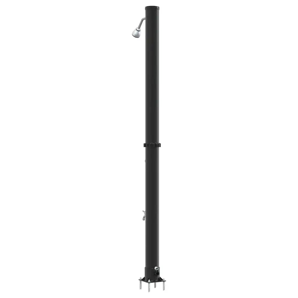 Doccia Solare da Esterno Nero 217 cm PVC e Alluminio 42003408