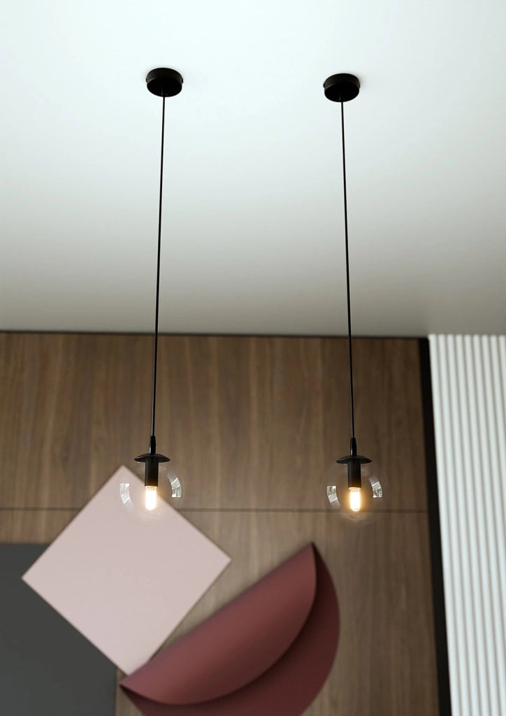 Lampada a sospensione Emibig Cosmo E14 vetro trasparente