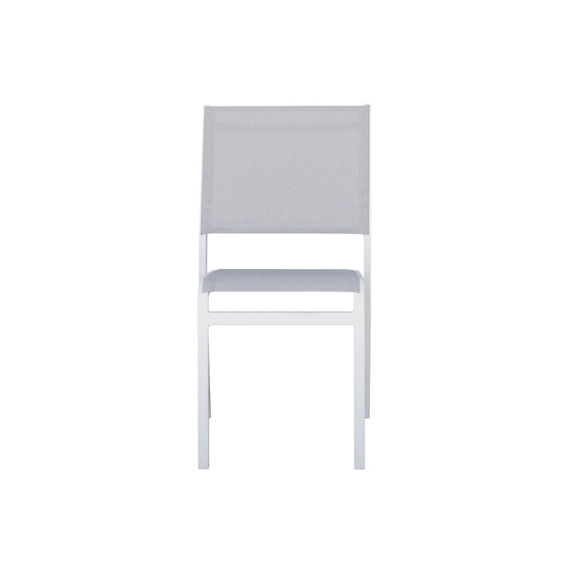 Sedia Pola Alluminio Bianco Text Grigio Chiaro Moia