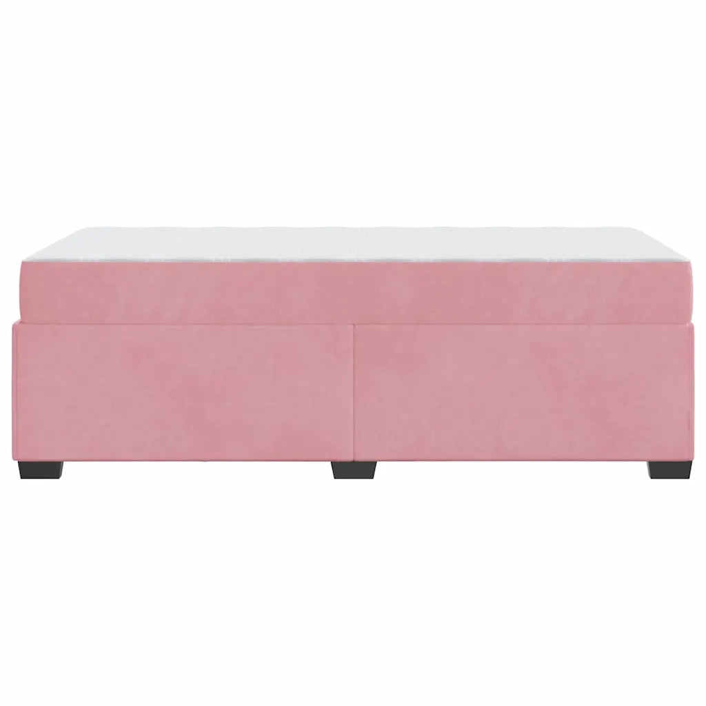 Letto singolo | Letto per adulti | Struttura del letto con materasso Rosa 100 x 200 cm Tessuto