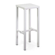 Sgabello Bar Metallo New Elma Bianco Cm 30x30h75