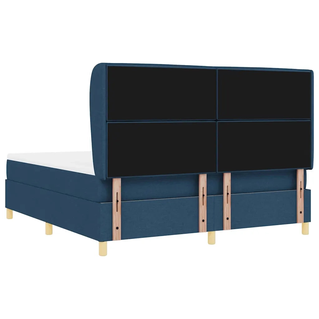 Letto a molle con materasso Blu 200 x 180 cm Tessuto 3340710