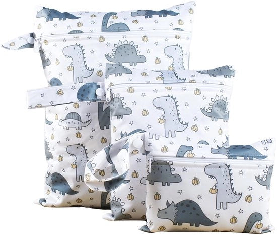 Tas per bambino 3 pezzi - Impermeabile - Borsa per oggetti umidi - Organizzatore per articoli da bambino - Ripiegabile - Leggero e facile da pulire - Borsa umida