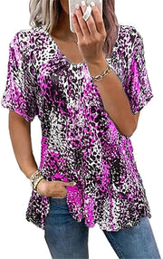 T-shirt estivo per donne - L - Blu - Maniche corte - Comodo