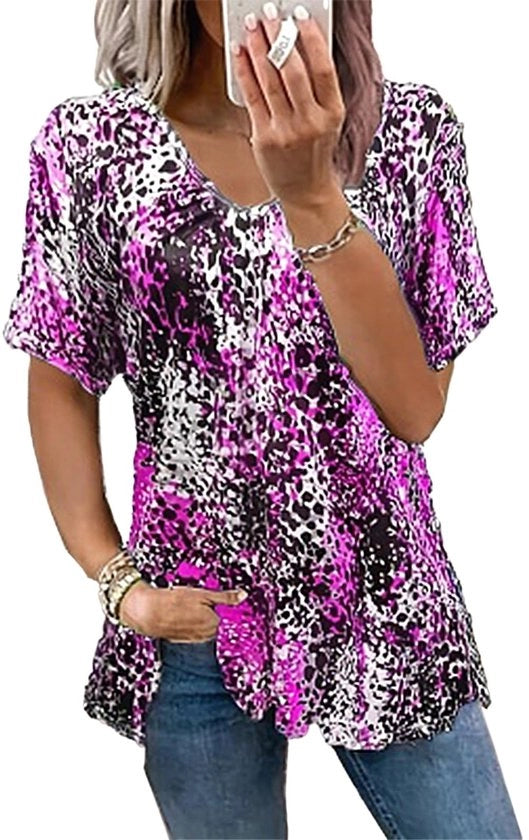 T-shirt estivo per donne - L - Blu - Maniche corte - Comodo